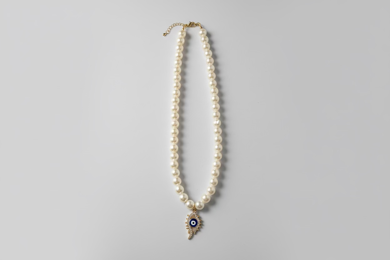 Perlenkette Mit Böser Blick Anhänger Nazar Charm Elegantes Schmuck Für Damen Und Herren