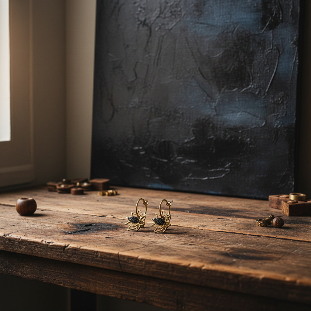 Goldene Blatt-Ohrringe mit funkelnden Akzenten – Eleganz aus der Natur inspiriert